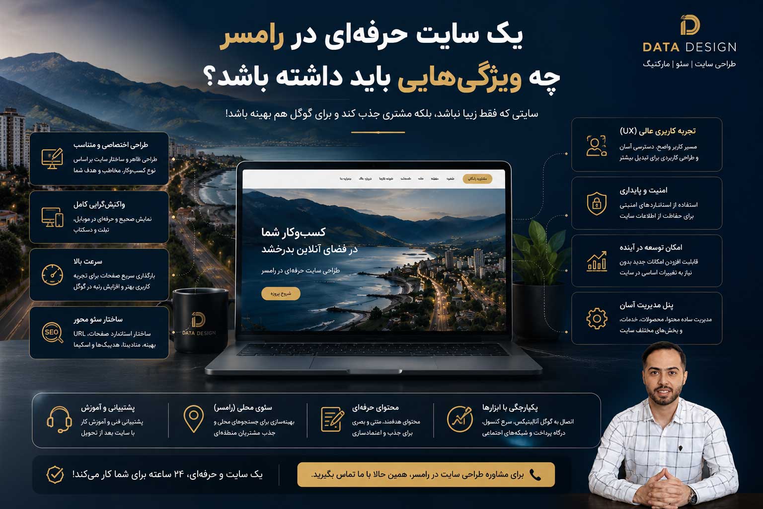 ویژگی‌های طراحی سایت حرفه‌ای در رامسر